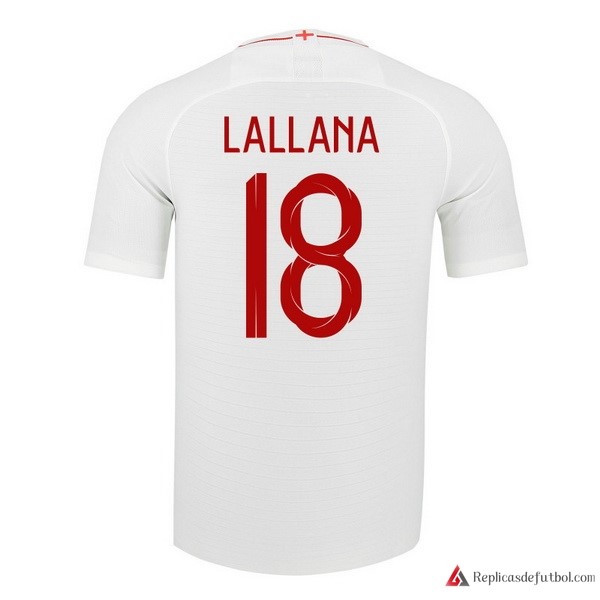 Camiseta Seleccion Inglaterra Primera equipación Lallana 2018 Blanco